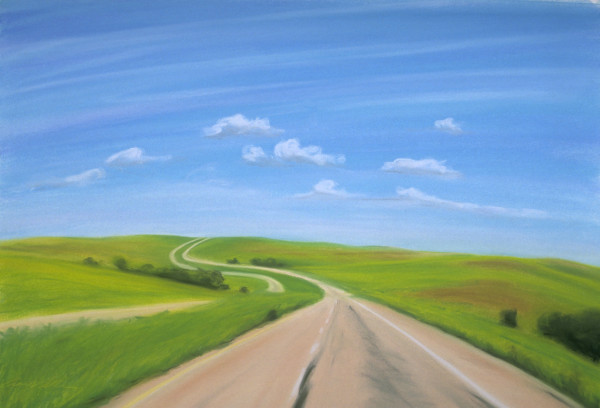 South Dakota Highway by Anne M Bray