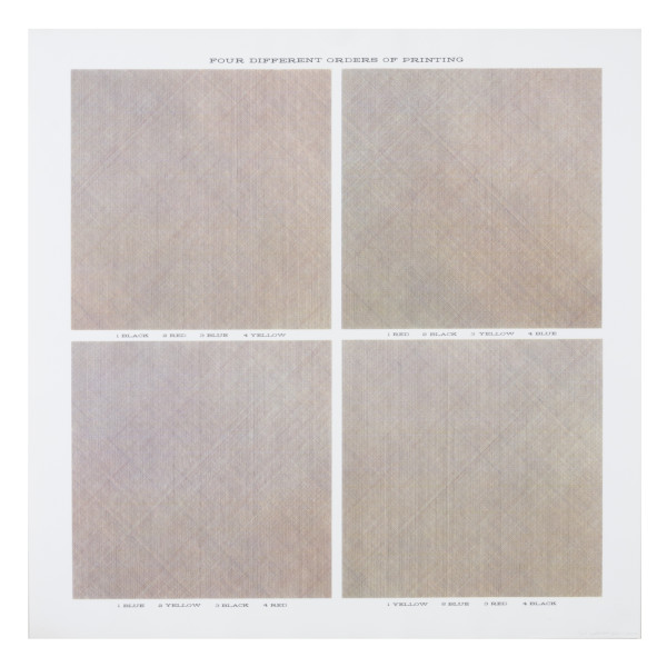 Four Different Orders of Printing by Sol LeWitt