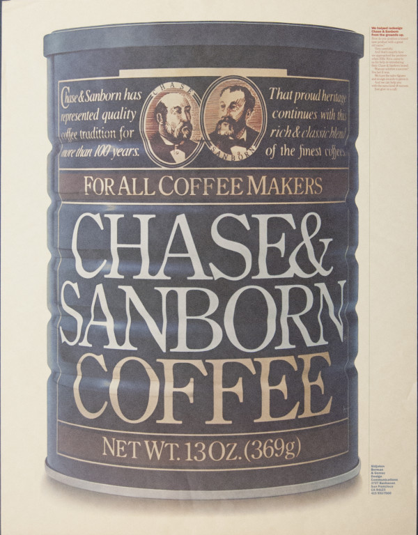Food Packaging Design-Chase and Sanborn Coffee by Sidjakov, Berman, Gomez