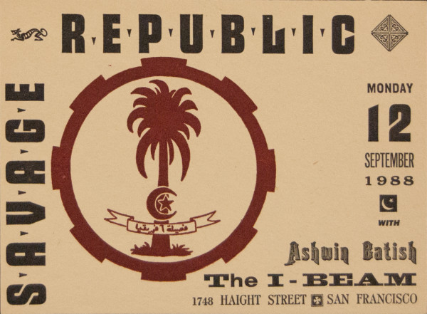 Savage Republic Flyer (12 September 1988) by Bruce Licher