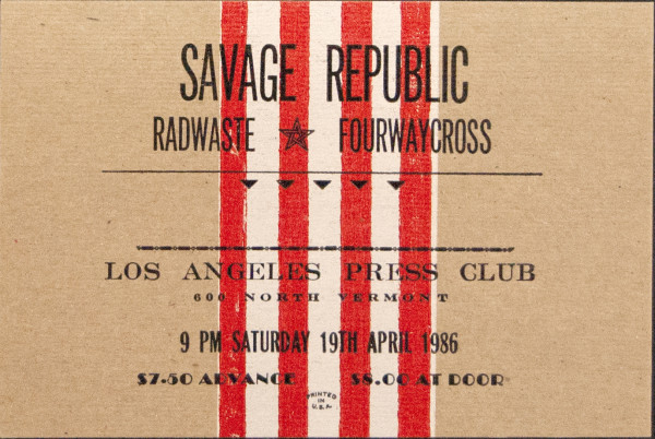 Savage Republic Flyer by Bruce Licher