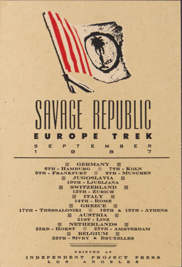Savage Republic Europe Trek Air Post by Bruce Licher