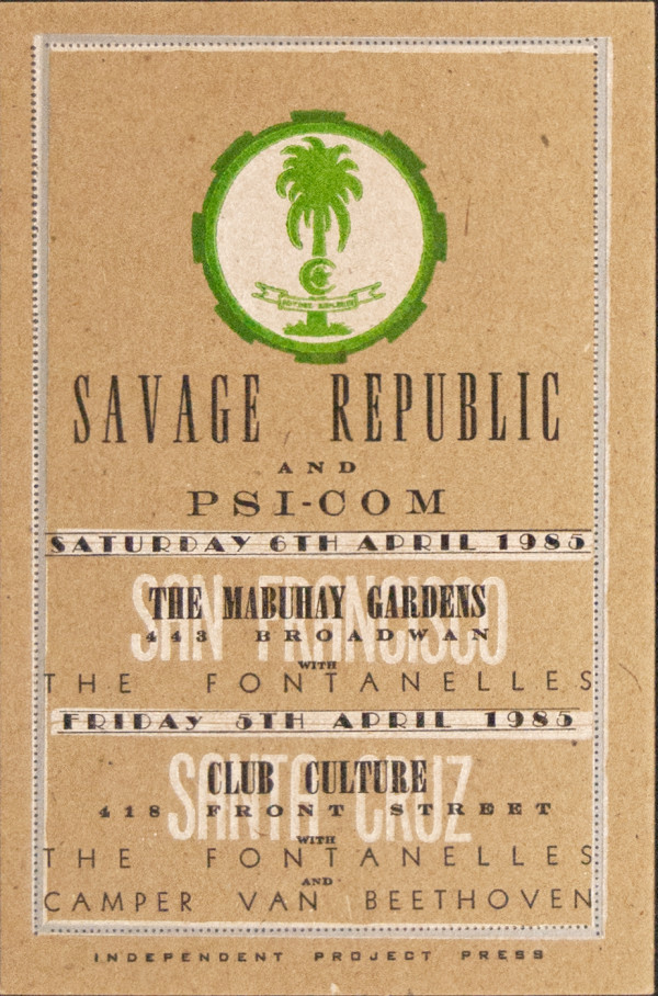 Savage Republic Flyer ( 5&6 April 1985) by Bruce Licher