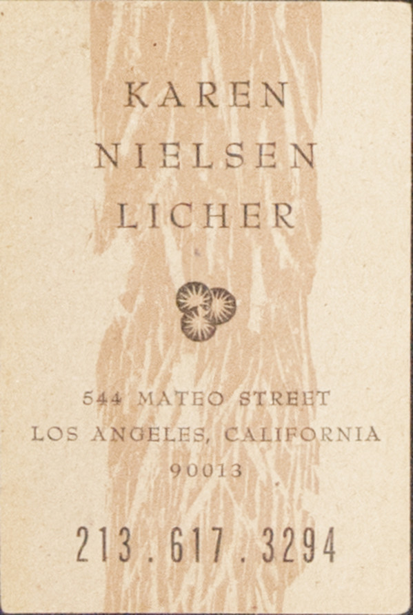 Karen Nielsen Licher Business Card by Bruce Licher