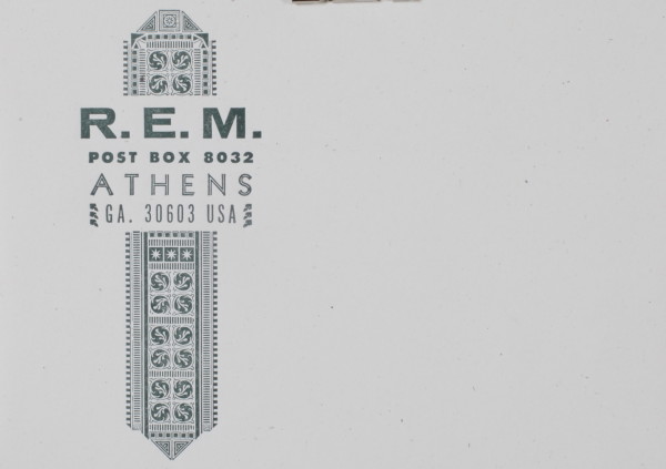R.E.M envelope by Bruce Licher