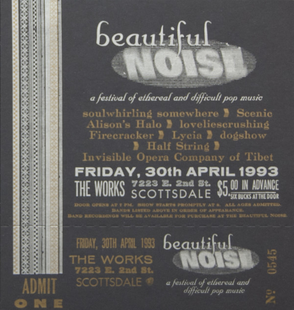 Beautiful Noise Ticket by Bruce Licher