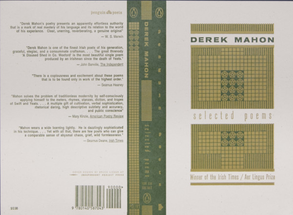 Derek Mahon - Selected Poems (Beige) by Bruce Licher