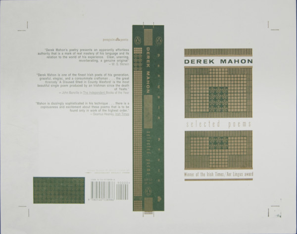 Derek Mahon - Selected Poems (White) by Bruce Licher