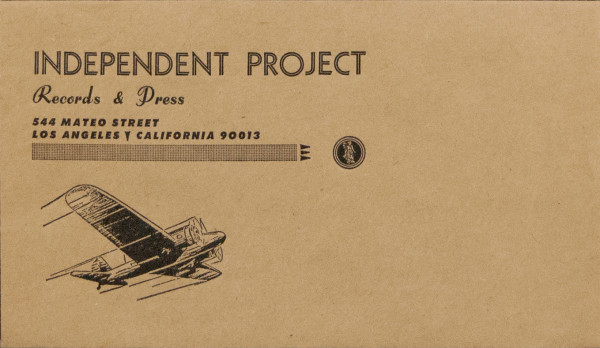 Independent Project Records and Press Envelope by Bruce Licher