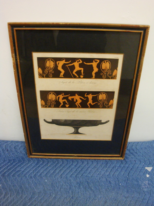 2 Bands with Classical Greco-Roman Vase Motifs (Framed) by Unknown