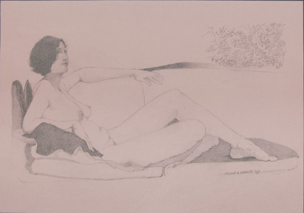 A Figure Portrait Nude by Vincent Harley Hallett