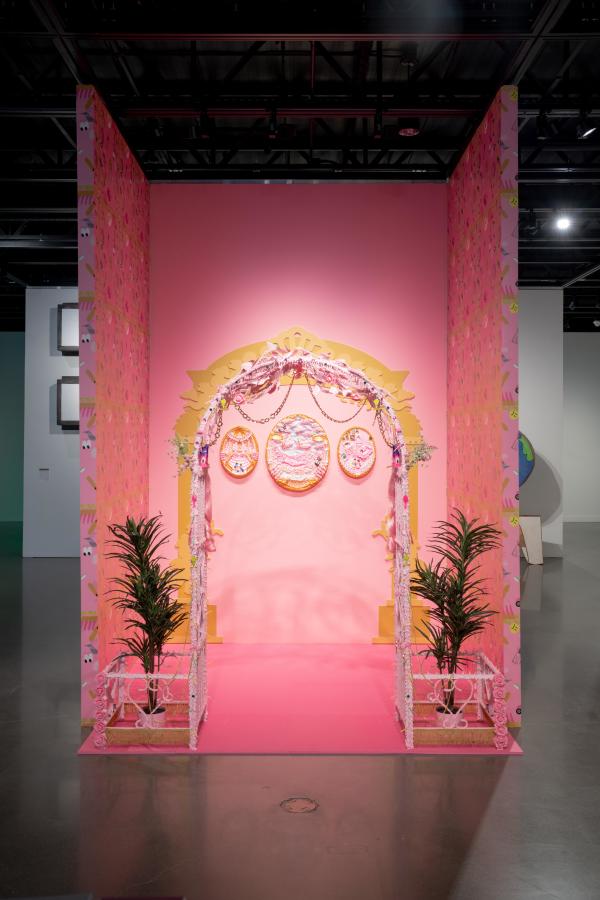 Installation View: The Pink Chapel 1 by Yvette Mayorga