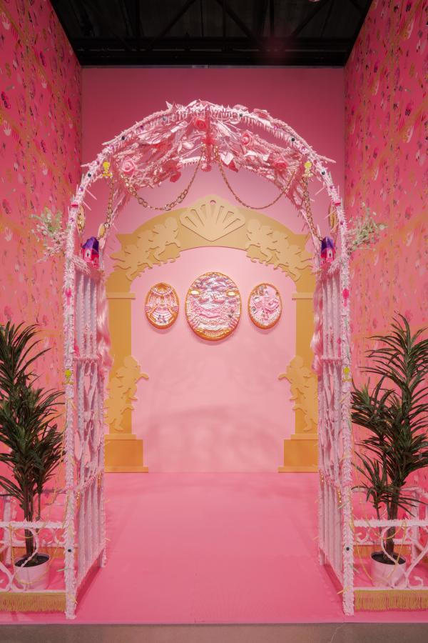 Installation View: The Pink Chapel 2 by Yvette Mayorga