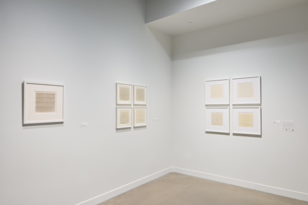 06 Installation view: Agnes Martin and Karen Yank: Meditations on Mentor and Student, Image by Byron Flesher by Agnes Martin
