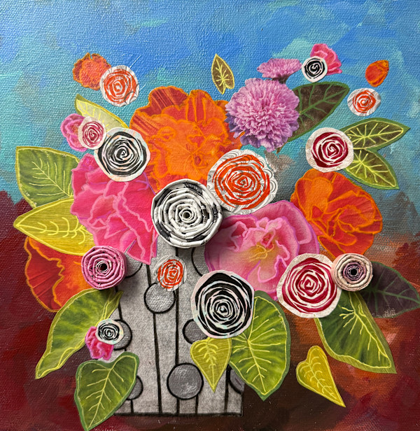 A vase with Flowers by Mari Matamoros, Image 1.