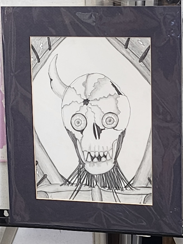 Demon Skull by Larry Alexis the junkart dog