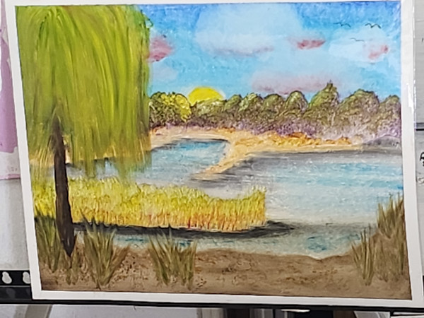 Marsh Scene by Larry Alexis the junkart dog