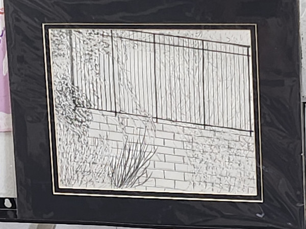 Back Fence by Larry Alexis the junkart dog