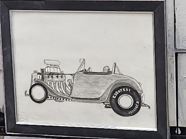 Hot Rod by Larry Alexis the junkart dog
