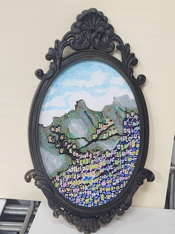 Mountain Village by Larry Alexis the junkart dog