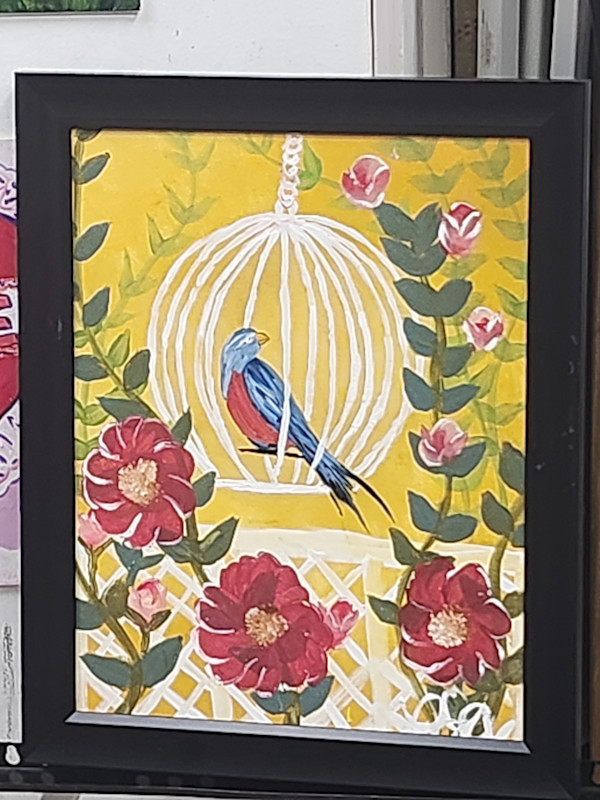 Bird in a Cage by Larry Alexis the junkart dog