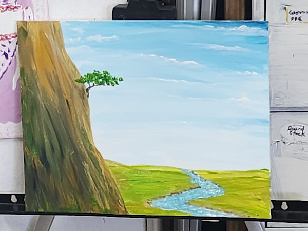 Bonsai on a Mountain by Larry Alexis the junkart dog