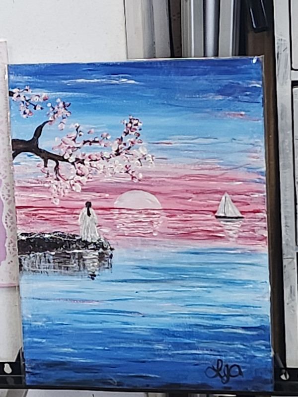 Cherry Blossom Time by Larry Alexis the junkart dog
