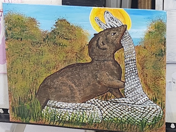 Cobra vs Mongoose by Larry Alexis the junkart dog