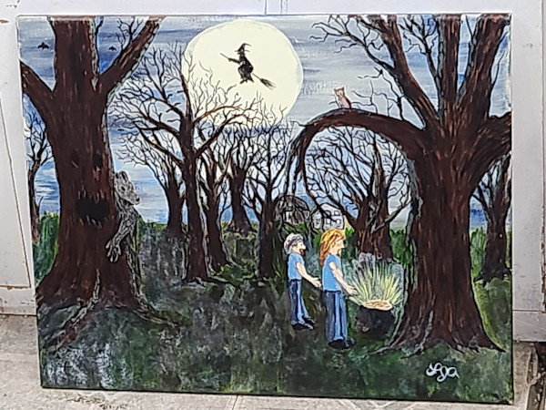Haunted Forest by Larry Alexis the junkart dog