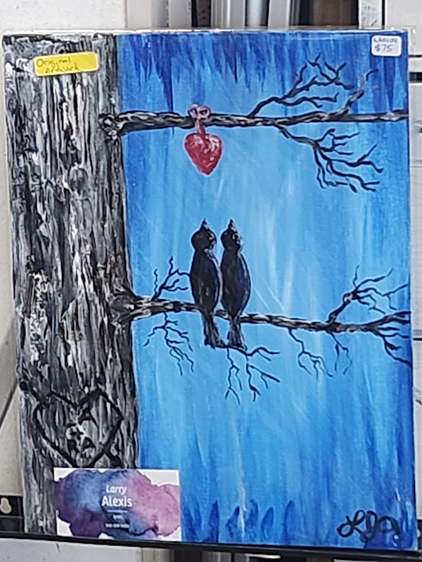 Love Birds by Larry Alexis the junkart dog