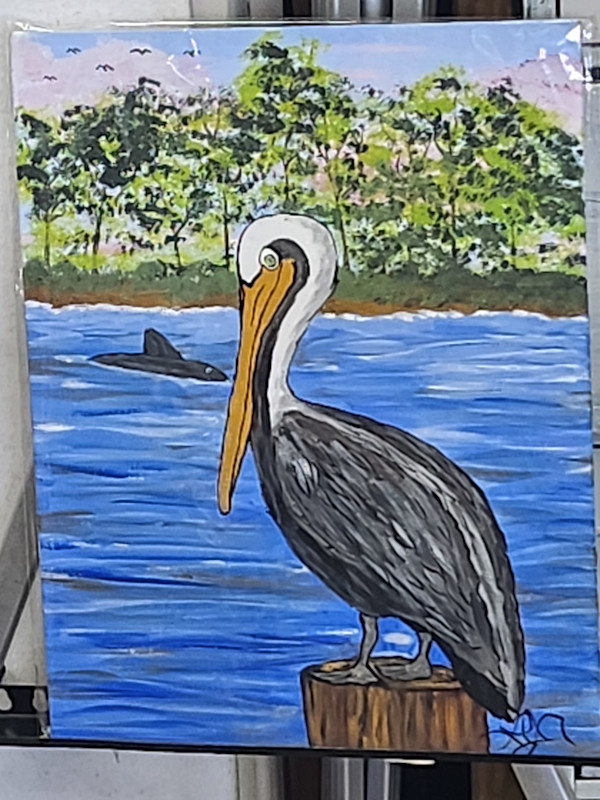 Pelican by Larry Alexis the junkart dog