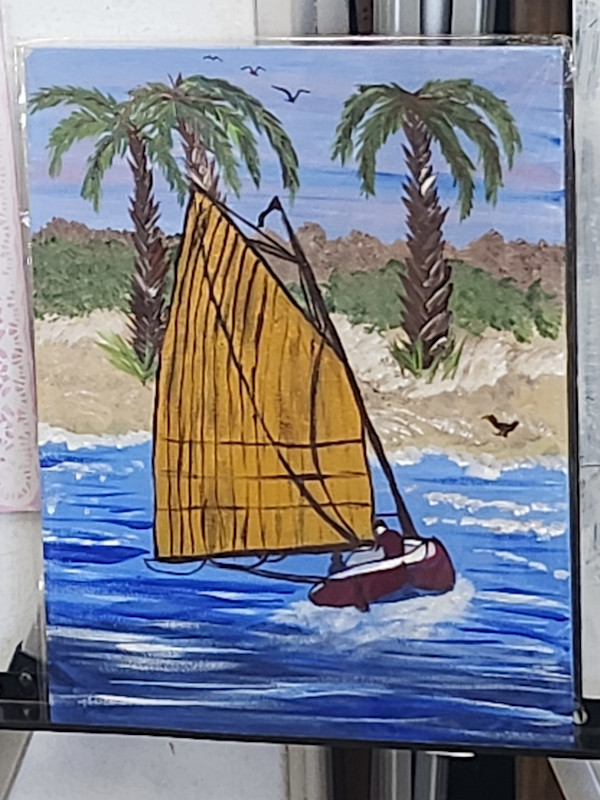 Sailboat by Larry Alexis the junkart dog
