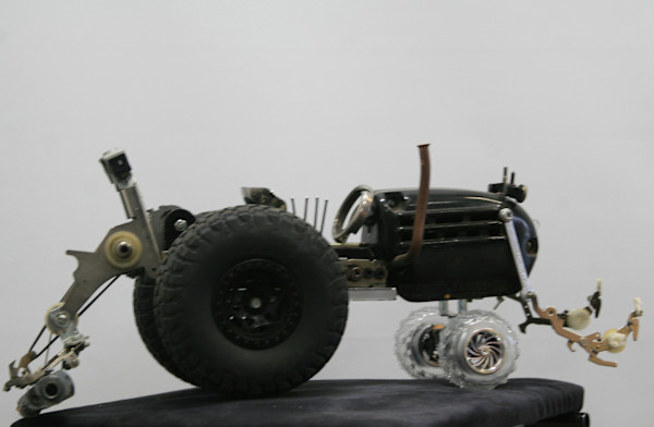 Zombie Tractor by Larry Alexis the junkart dog