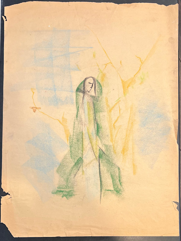 Untitled (pastel on newsprint) Take Home $20 by Kathy Skerritt