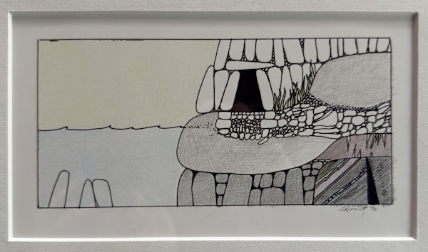 Untitled (rock over and under water) by Kathy Skerritt, Image 1.