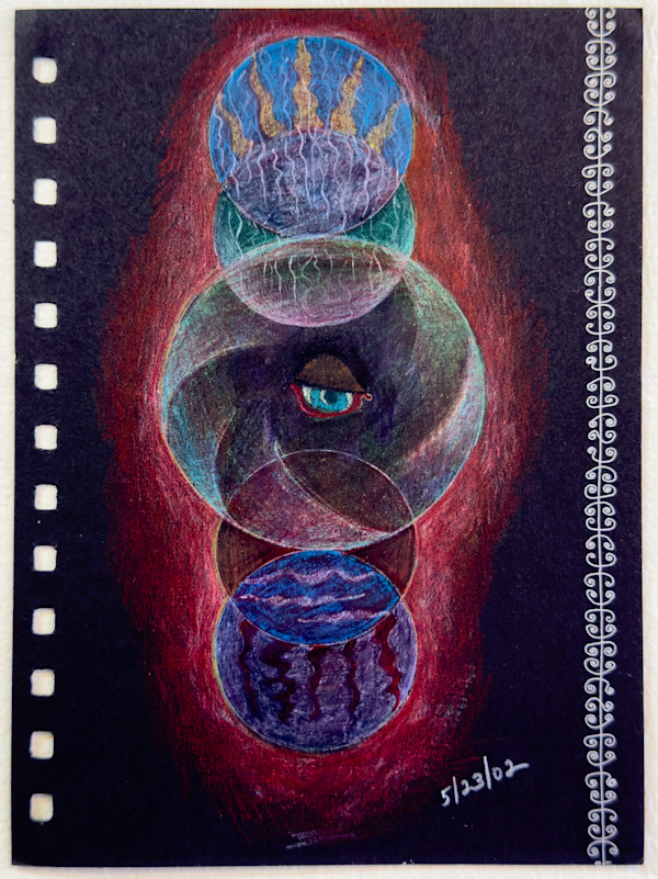 Untitled (black paper eye) by Kathy Skerritt