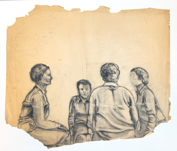 Untitled - four people by Kathy Skerritt