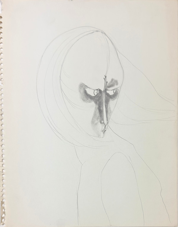 Untitled pencil portrait by Kathy Skerritt, Image 1.