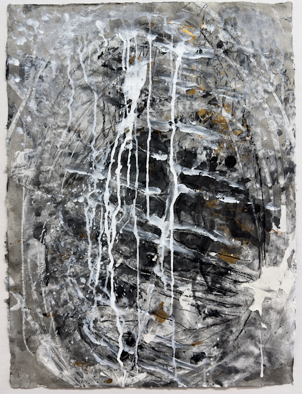 Untitled 2 (black white gold) by Kathy Skerritt