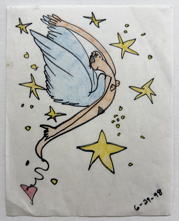 Untitled (blue wings) by Kathy Skerritt