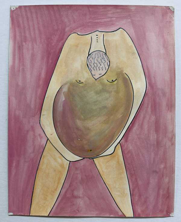 Untitled (pink paper) by Kathy Skerritt