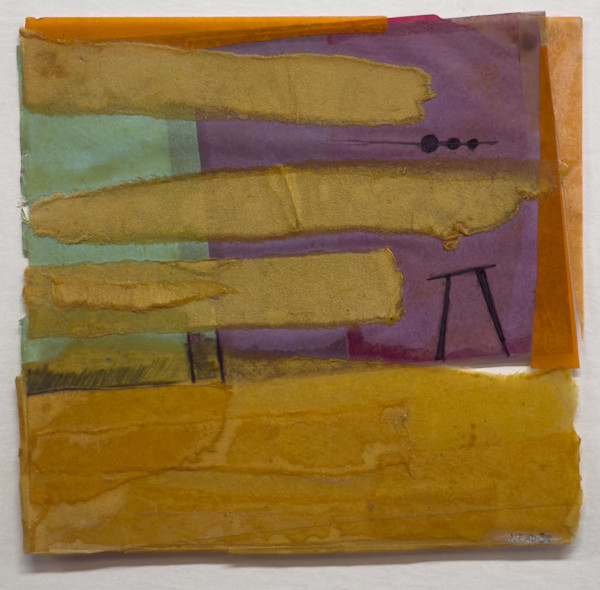 Untitled (purple, gold, green) by Kathy Skerritt