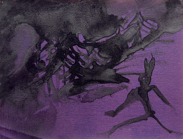 Untitled (purple sandpaper) by Kathy Skerritt