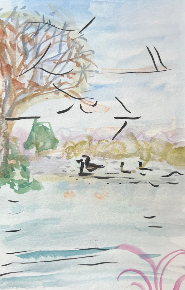 Geese at peace by Alice Eckles