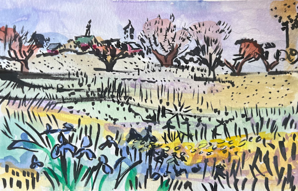 Working from Van Gogh to learn Line  patterning by Alice Eckles