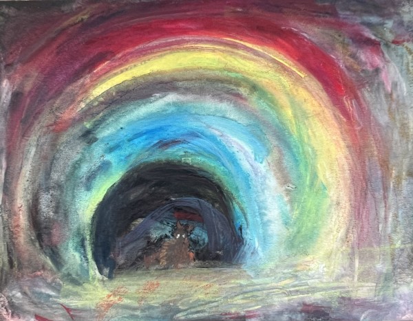 Rainbow cave kitty by Alice Eckles