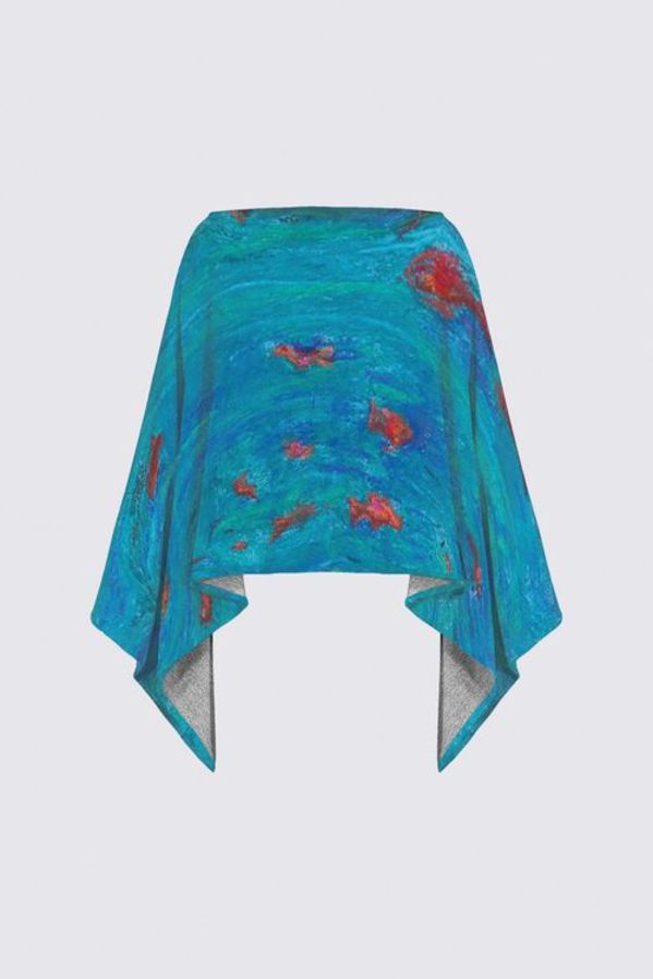 Poncho, walking with Fish by Alice Eckles