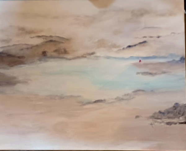 On the Shoreline in Red by Anita Lee, Image 1.