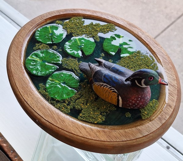 Lily Pond Refuge-wood duck by Kent Strabala