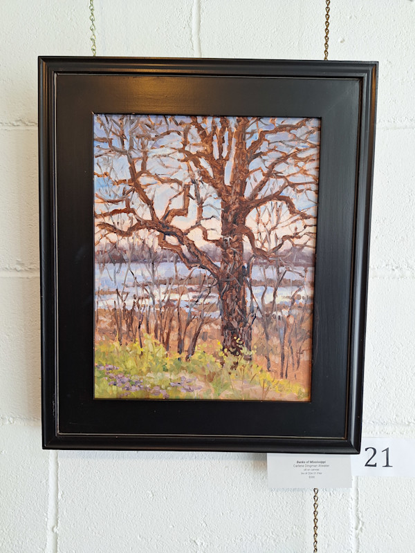 Banks of the Mississippi (plein air) by Carlene Dingman Atwater